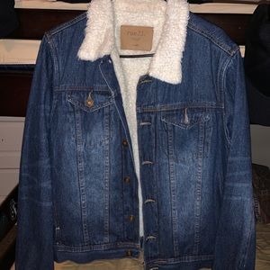Rue21 Sherpa collar denim Jacket